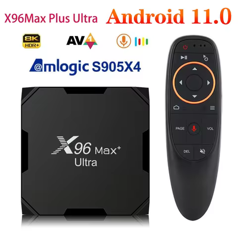 2022 New X96Max Plus Ultra Smart TV Box Android 11 Amlogic S905X4 Support AV1 8K Internet TV Player 