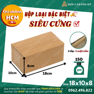 Combo 100 hộp carton đóng hàng 18x10x8 size nhỏ tiện lợi đựng phụ kiện mỹ phẩm giá gốc tận xưởng - H