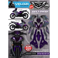 COVERSET YAMAHA Y16 V2 ABS DESIGN PURPLE BATMAN Y16-V2-ST-3 TANAM KILANG VELOZI