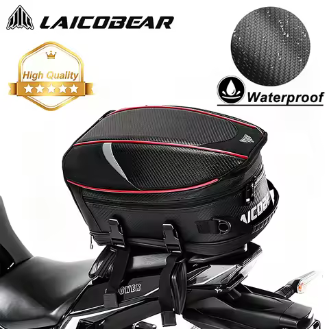 Motorcycle Tail Bag Large Capacity Motorbike Rear Seat Bag Moto Biker Helmet Bag Waterproof Motorcyc