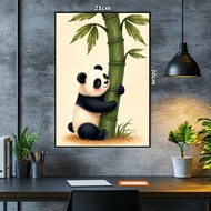 Digital art poster panda art paper size 21x30 includes lamination