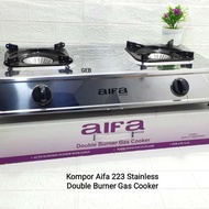 Kompor aifa 223 Stainless double burner gas cooker