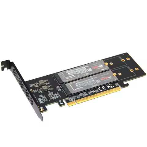 PCle4.0 X16 to 4xNVME M.2 Expansion Card M.2 SSD GEN4 PCIe4.0 PC Motherboard X1 X4 X8 X16 Expansion 