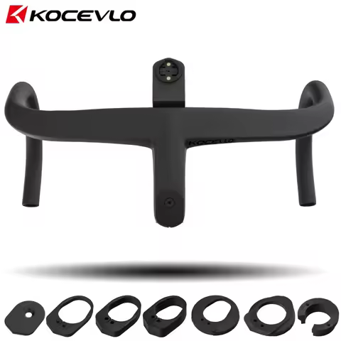 KOCEVLO Road Handlebar T800 Carbon Handlebar Integrated Road 28.6mm Internal cable Road Handlebar Bi
