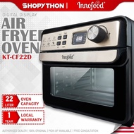 INNOFOOD Air Fryer Oven KT-CF22D (22L) Digital Display Dehydrator Function Double Glass Baking Frying Rotisserie Basket