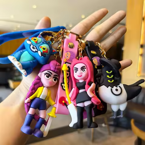 KPop Demon Hunter Keychain Rumi Mira Zoe PVC Keychain Bag Hanging Decoration Peripheral Widget Acces