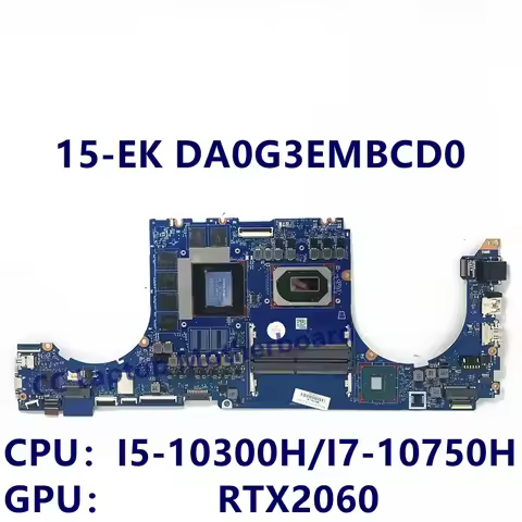 M00123-001 M00123-601 Mainboard For HP 15-EK Laptop Motherboard With I5-10300H/I7-10750H CPU RTX2060
