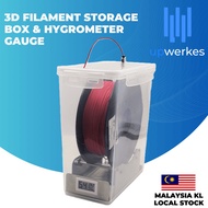 3D Printer Filament Storage Box Hygrometer Gauge Filament Dry Box