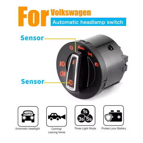 Automatic Light Sensing Headlight Switch for VW GTI Golf MK5 MK6 Passat B6 CC Touran Caddy Tiguan 5N