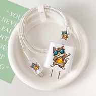 "Dubstep Dancing Animals" Charger Case & Cable Protector Suitable for Charger iphone, Xiaomi, Oppo, 