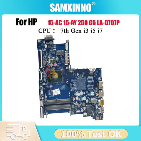 LA-D707P Laptop Motherboard For HP Pavilion 15-AY With i3 i5 i7 7th Gen CPU UMA 914598-601 914598-00