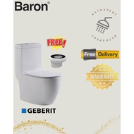 Baron W898 One Piece Toilet Bowl with Tornado Flushing