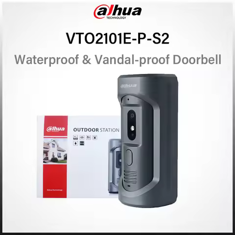 Dahua 2MP HD Doorbell Camera IP65 waterproof IK10 vandal-proof PoE Metal Body Video Intercom ONVIF T