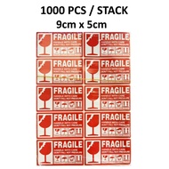 Fragile Sticker 5x9cm 1000pcs per Stack per ROLL 1000PCS FRAGILE STICKER Label Warning Mudah Pecah S