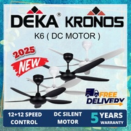 【FREE SHIPPING】 DEKA KRONOS K6 56" / 40" 5 Blade DC Motor 24Speed Remote Control Ceiling Fan