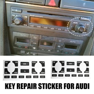 For Audi A4 B6, B7/ A6/ A2 And A3 8L/P Radio Stereo Worn Peeling Button Repair Decals Stickers