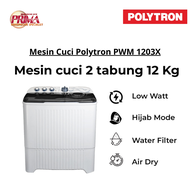 Share:POLYTRON Mesin Cuci 2 Tabung PWM 1203X 12KG/PWM 1203X/ MESIN CUCI 12KG LOW WATT *garansi resni