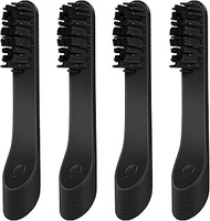 4-Count Black Electric Toothbrush Replacement Heads Compatible with Quip, Adult Refill Brush Heads
