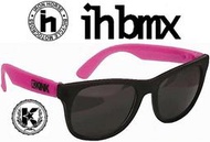 IH BMX KINK 復古太陽眼鏡 桃紅色/黑色鏡片 特技腳踏車Fixed Gear地板車單速車街道車極限單車DH