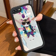 HP Phone Case For OPPO F9 F9 Pro A7x Realme 2 Pro Realme U1 Case Cat Sunglasses Mirror Cesing Acryli