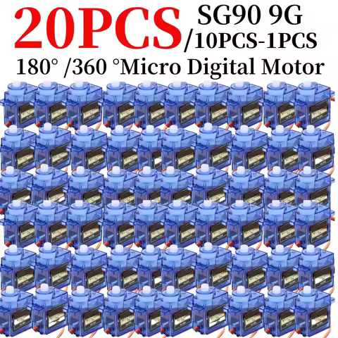 SG90 9G Micro Digital Servo Motor 180/360 Degrees Miniature Servo Motor for RC Helicopter Aircraft A