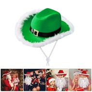LU Christmas Strap Cowboy Hat Flashing Light Led Cowgirl Hat Glowing Costume Hat Headwear Fedora Hat