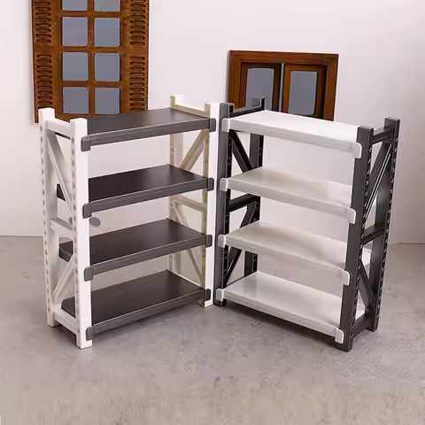 Mini Shelves Rack Storage Racks Model Dollhouse Scale Warehouse Scene Play House Miniature Scene Orn