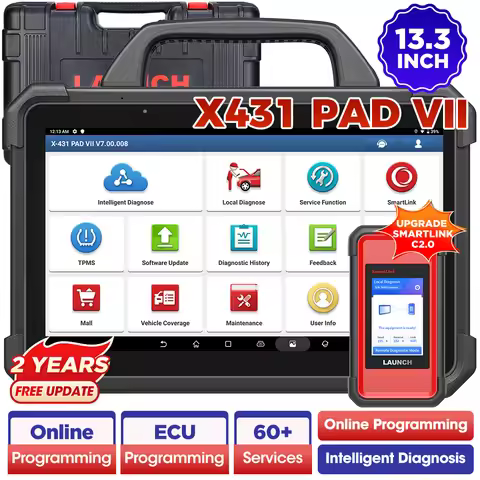 LAUNCH X431 PADVII Elite Car Diagnostic Tools PAD7 PAD VII J2534 Smartlink Automotive Scanner Auto D
