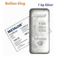 1 kg Silver Cast Bar (Various Brands) - 999.0 Purity Fine Silver Bar