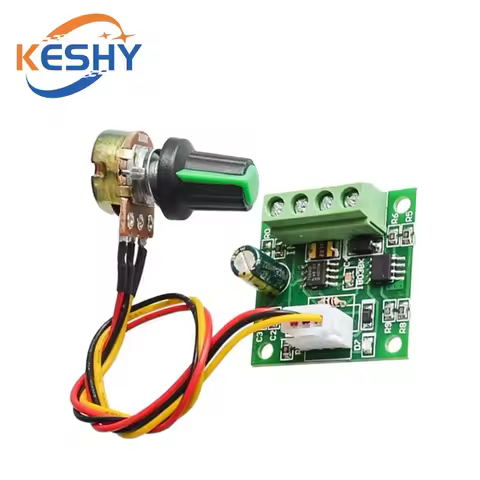 High Precision 1.8V 3V 5V 6V 9V 12V PWM DC Motor Speed Controller Fuse 2A Over Current Protection wi