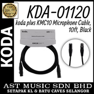 koda plus KMC10 Microphone Cable, 10ft, Black / KDA01120
