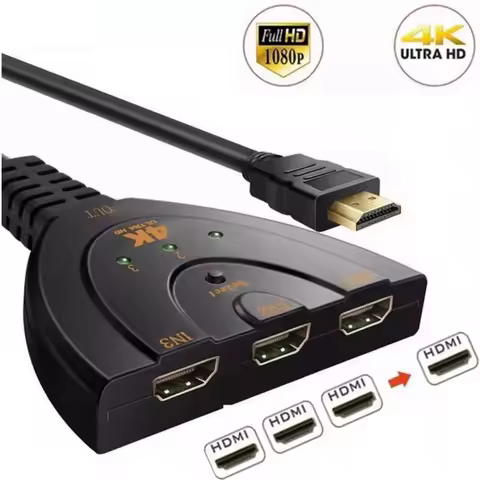 4K * 2K 3-port HDMI-kompatibel schalter 1,4 b 4K switcher HD-kabel distributor 1080p 3-zoll 1-ausgan