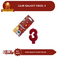 LILIN SMALL GALAXY CANDLE NUMBER 3 - BIRTHDAY CANDLE