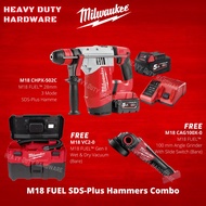 ASL Milwaukee M18 CHPX-502 FUEL 28mm SDS-Plus Hammer ( Free M18 Grinder M18 CAG100X-0 &amp; M18 Wet &amp; Dry Vacuum M18 VC2-0 )