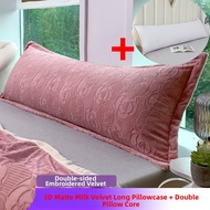 Double Sided Extended Thickened Milk Velvet Long Pillow Couple Husband And Wife Shared Core 1.5m 1.8