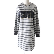Excellent condition HERMES 21SS L'Instruction du Roy "Imperial Studies" hoodie dress, gray, striped,
