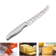 WUDQ Cheese Knife Stainless Steel Cheese Knife With Fork Tip Serrated Cheese Butter Slicer Cutter Pi