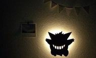 POKÉMON - (耿鬼) 日本製造寵物小精靈 耿鬼剪影掛牆燈