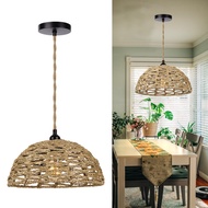 Chandelier Silent Wind Rattan Twist Thread E26 Screw Lamp Holder Suction Hanging 1.2m Adjustable Cha