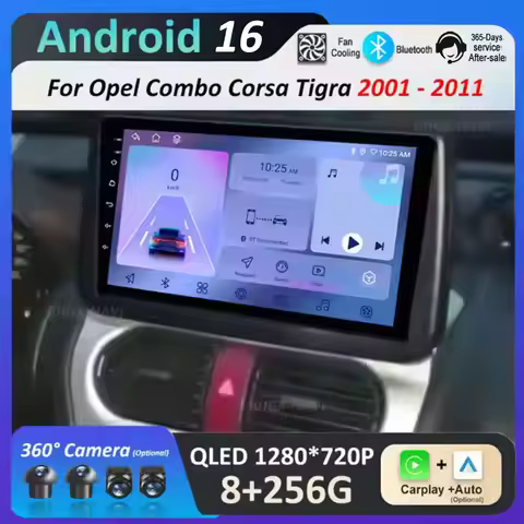 Wireless Carplay GPS for Opel Combo Corsa Tigra 2001 - 2011 Android 16 Car Video Multimedia Player S