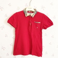 古著絕版Arnold Palmer雨傘牌格紋紅色短袖POLO衫