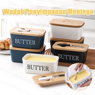 Butter Storage Container Butter Box Ceramic Seal Tank With Knife Butter Container