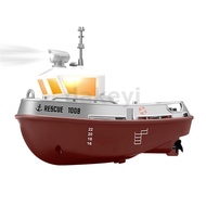 S820 1/32 2.4G Mini RC Boat LED Light Dual Motor Waterproof Remote Control Tugboat Rescue 1008 Wirel
