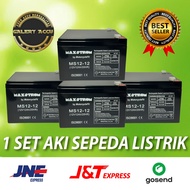 1 SET AKI SEPEDA LISTRIK MAXTROM VRLA 12v12ah