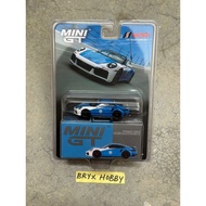 TSM Models Mini GT MiJo Exclusives Porsche 911 Turbo S Safety Car 2023 #MGT00735-MJ Blue & White (1: