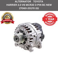 (100% Genuine + 1 Year Warranty)ALTERNATOR:HARRIER 3.0 V6 MCR30 3-PIN BC NEW 27060-20170 (G)