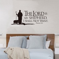 Psalms 23 The LORD is My Shepherd Wall lettering Mural Vinyl Decals Bible Verse Wall Art Vinyl Stickers Christian