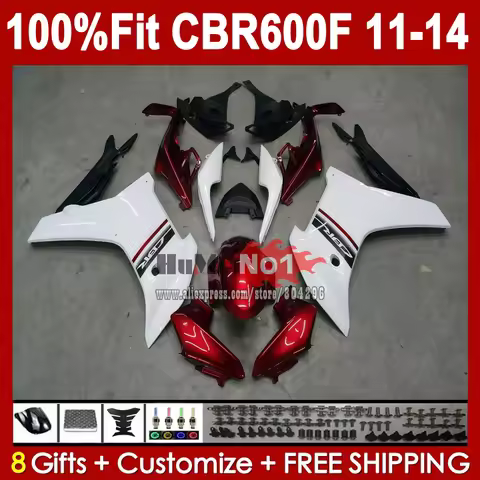 White +Red Injection Fairings For HONDA CBR600F4i CBR 600 F 600F 35JK.0 CBR600F CBR600 F F4i 11 12 1