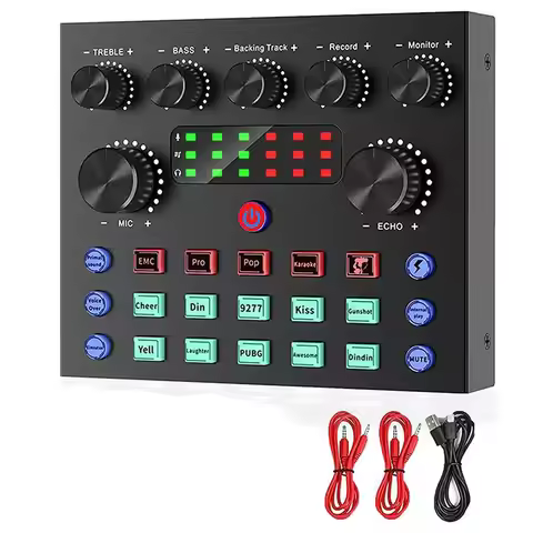 A75Q-V8S Live External Sound Card Voice Changer Sound Card With Multiple Sound Effects For Live Reco