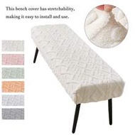 Soft Fleece Bench Seat Cover, Elastic Full Wrap Bench Slipcover For Home, Leisure Bench Cover